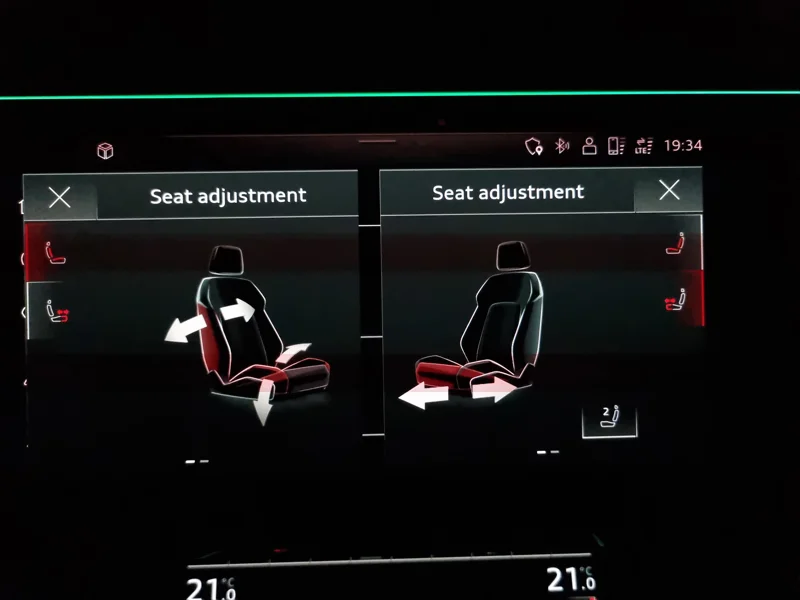 Setene kan justerer 18 veier. 