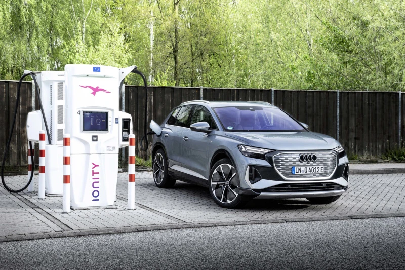 Audi Q4 e-tron charging