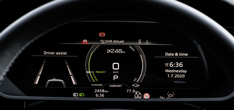 Virtual cockpit with range indicator