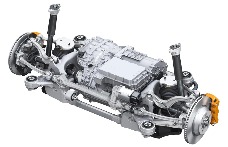 Bakmotor med støtdempere