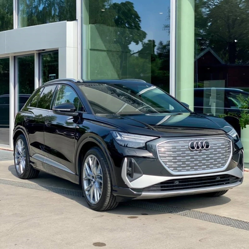 Audi Q4 50 e-tron quattro with s-line exterior in Mythos Black