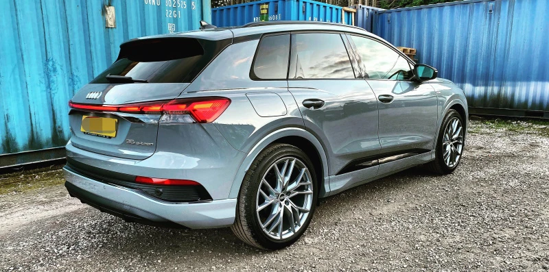 Audi Q4 35 e-tron quattro in Stone grey with black optics and full body paint