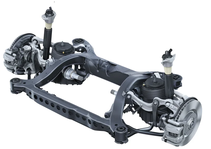 Audi Q6 front suspension with adaptive air suspension
