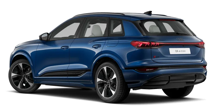 Audi Q6 e-tron in ascari blue