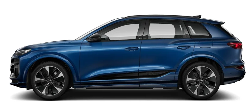 Audi Q6 e-tron in ascari blue