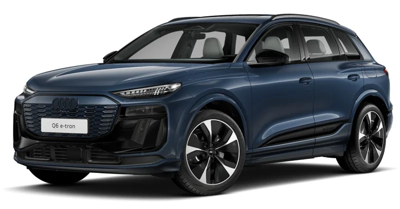 Plasma blå Audi Q6 e-tron 