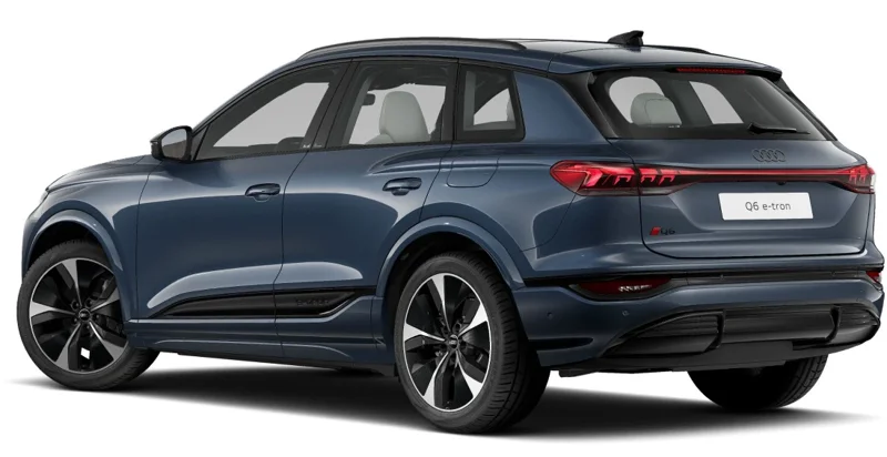 Audi Q6 e-tron in plasma blue