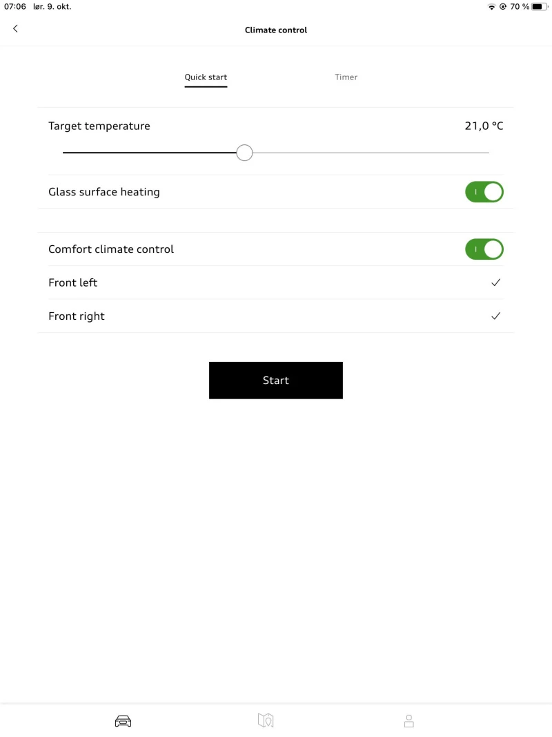 Du kan starte klimakontrollen