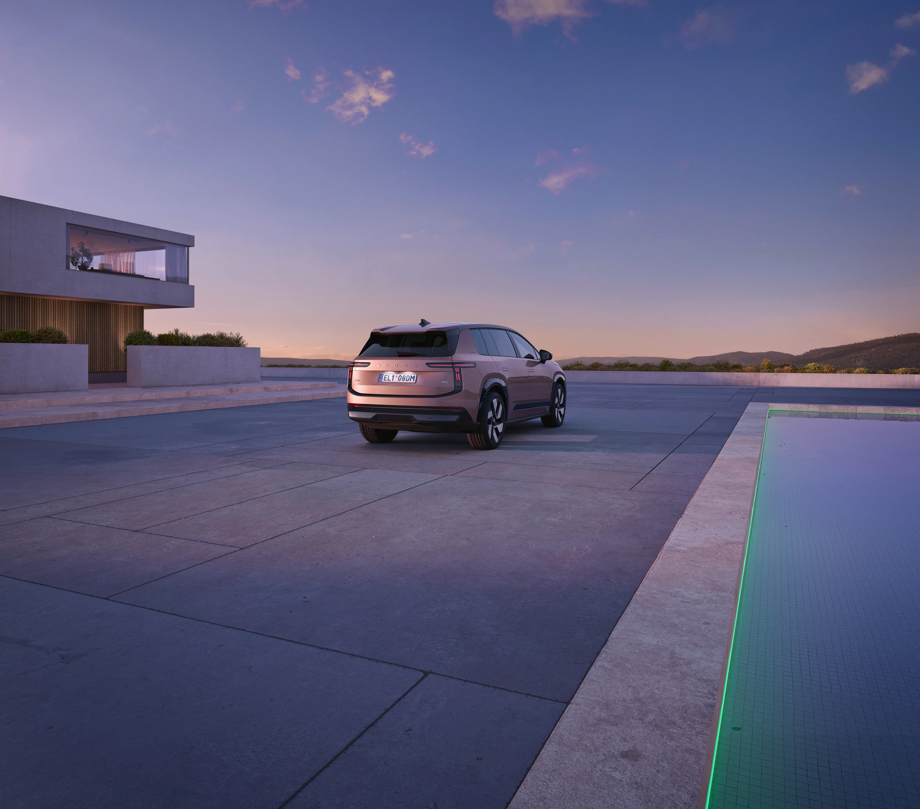 Skoda Peaq Tech-Deck Face illuminated grille
