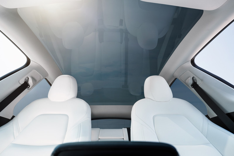 Tesla Model Y fixed panoramic roof