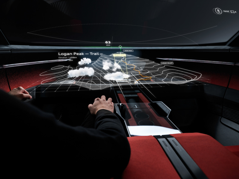 Audi Activesphere Concept interior with AR