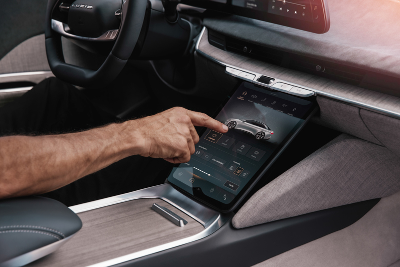 Lucid Air Infotainment-skjermer