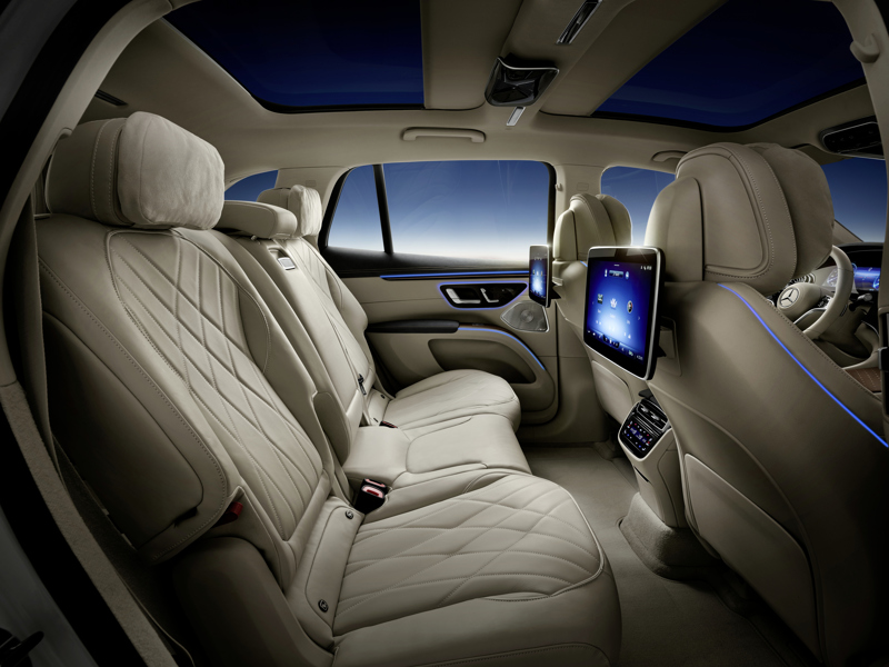 Mercedes EQS-SUV rear seat entertainment screens