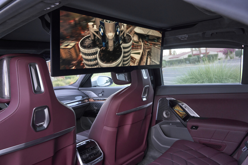 BMW i7 rear seat entertainment screen