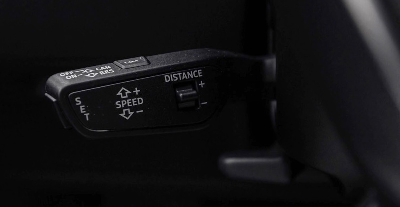 Audi Q8 e-tron cruise control stalk with distance adjustment