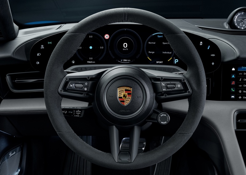 Porsche Taycan steering wheel